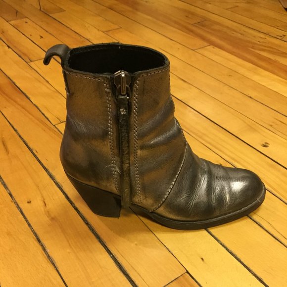 Acne Studios Pistol Boot Short silver leather 37 - Picture 4 of 11